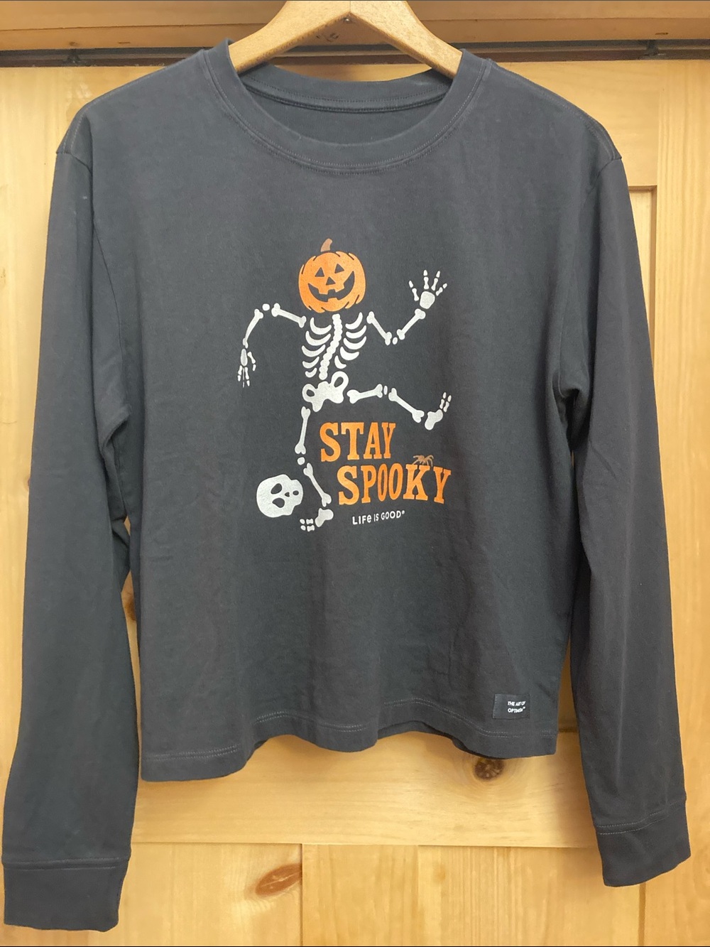 Life Is Good Long-Sleeve 'Stay Spooky' Tee - Black & Orange